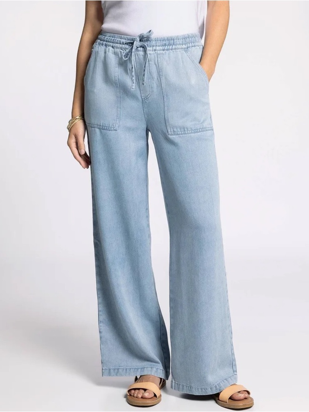 Thread & Supply Light Blue Relaxed Drawstring Pants